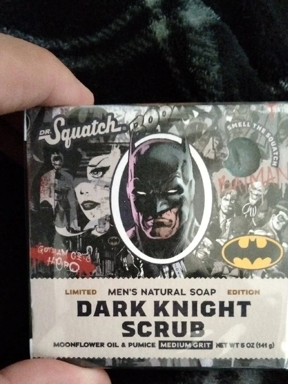 Dr. Squatch DC Comics Men Grooming Cleanser Set - Joker Purple & Batman Black